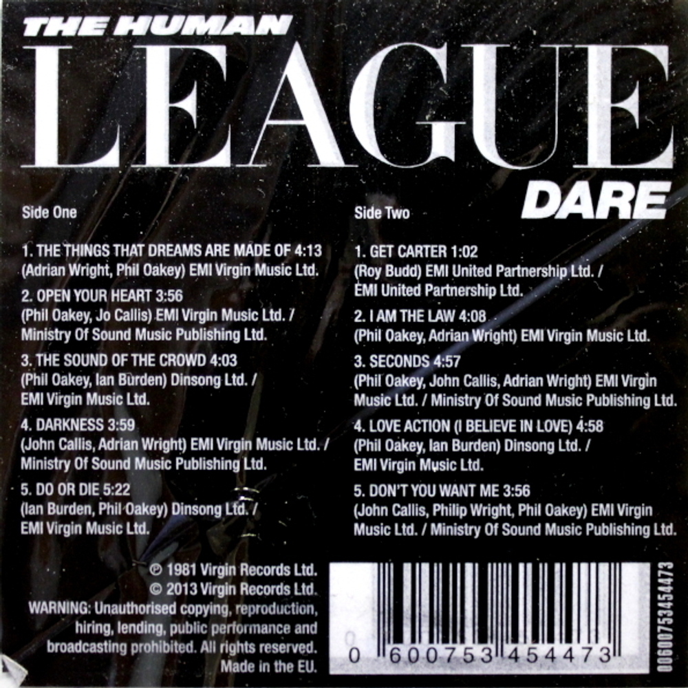 The Human League / Dare! (Picture Disc)(LP)
