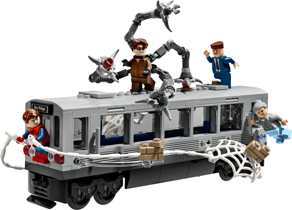 Конструктор LEGO Marvel 76321 Человек-паук против: Сцена в поезде метро с Доком Оком