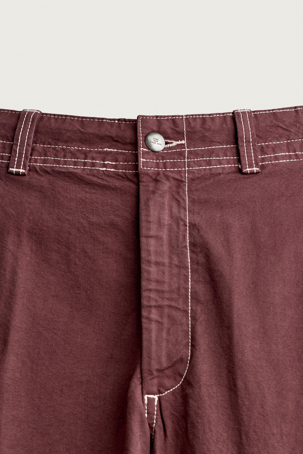 БРЮКИ КАРГО RELAXED FIT С КОНТРАСТНОЙ ОТСТРОЧКОЙ — ZARA