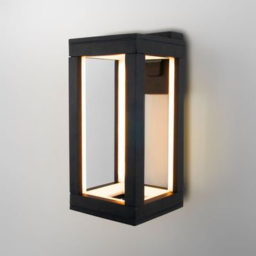 Уличный настенный светодиодный светильник LED 12W 3000К IP54 1527 TECHNO LED чёрный Frame Elektrostandard