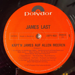 Винтажная виниловая пластинка LP James Last Джеймс Ласт Kaptan James Auf Allen Meeren (Germany 1973) (Poster)