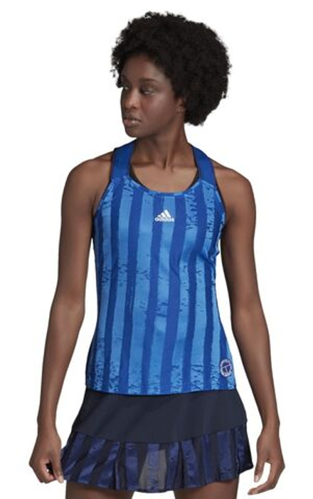 Женский теннисный топ Adidas Y-Tank ENG W - royal blue/white