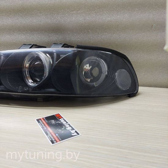 Передние фары Honda Civic 5 angel eyes black