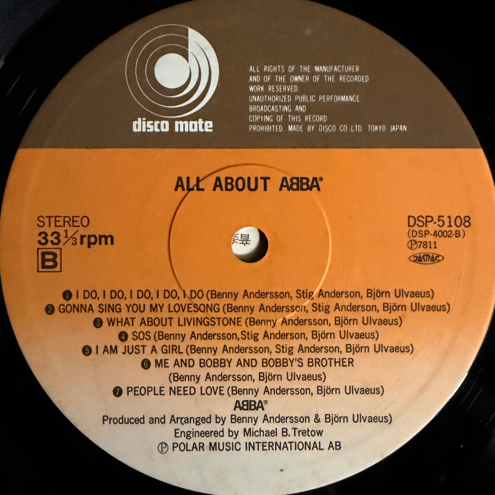 ABBA ‎– All About ABBA (Япония 1978г.)