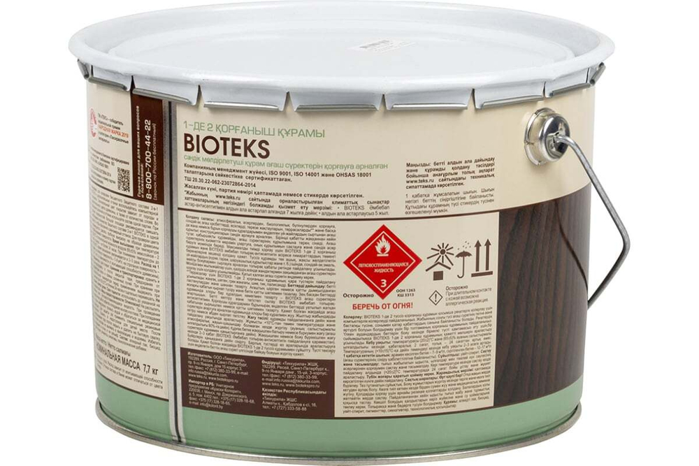 Антисептик Текс Bioteks лессирующий (2 в 1) бесцветный (9,0л) ПОД КОЛЛЕРОВКУ
