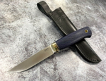 Нож Кузьмич Норт Эксперт, N690, микарта синяя, 349.5256