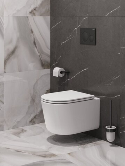 Унитаз подвесной безободковый с сиденьем микролифт BelBagno UNIQUE BB007CH-TOR/SC