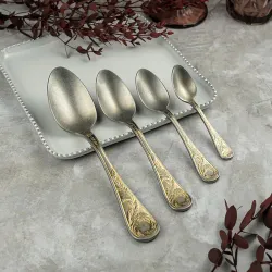 Ложка десертная 17,2 см матовая с золотом Lord Vintage Style P.L. Proff Cuisine [12]