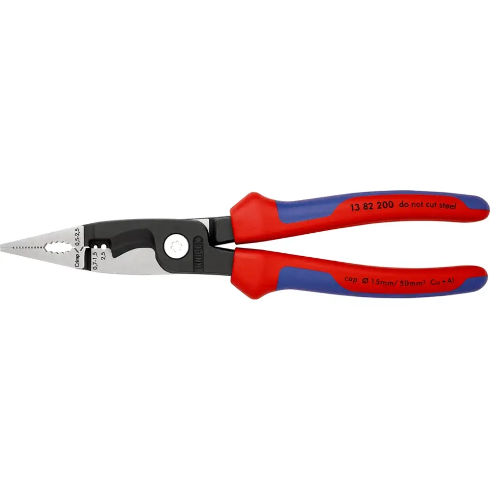 Электромонтажные клещи черненые 200 мм Knipex 13 82 200 SB