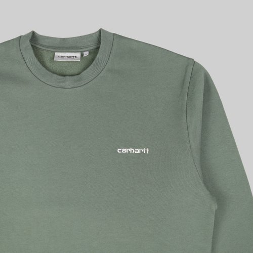 Толстовка мужская Carhartt WIP Script Embroidery Sweatshirt артикул:I033657_park - купить в магазине Дайс
