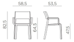 Кресло пластиковое Nardi Trill Armchair, антрацит