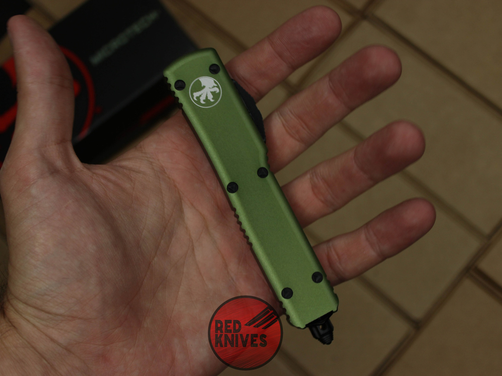 Нож Microtech Ultratech S/E - зеленая рукоять, стандартный черный клинок RK-358