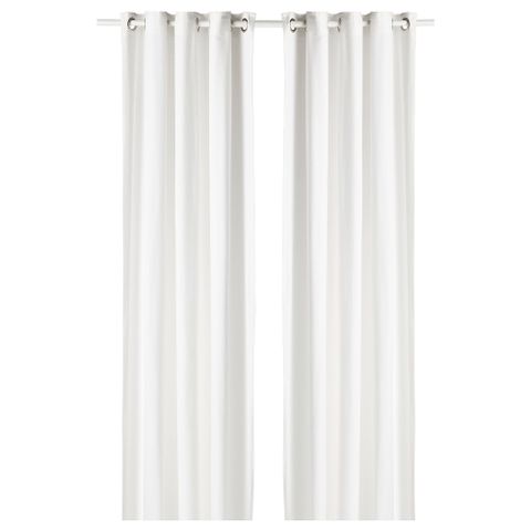 Комплект штор IKEA MOALINA (МОАЛИНА), Белый, 145x250 см, 2 шт