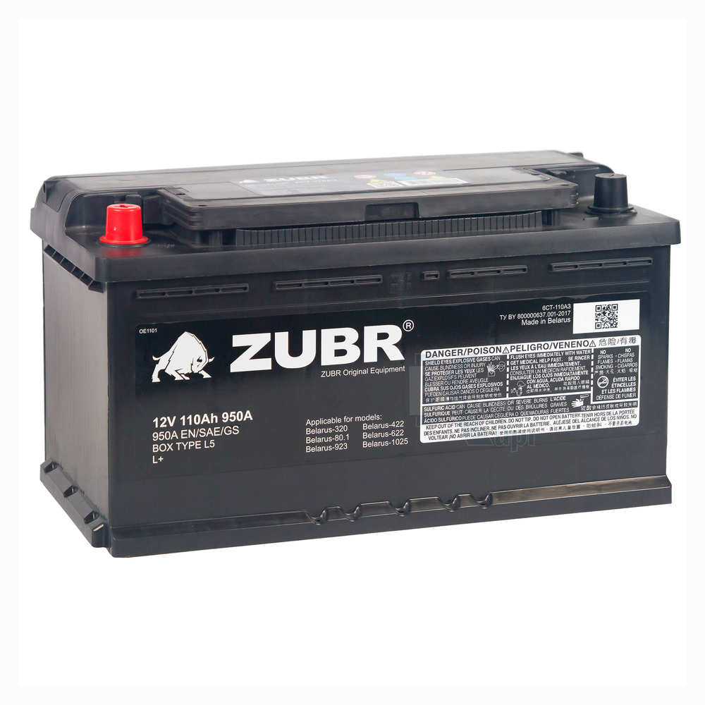 Аккумулятор ZUBR OE (110Ah, 950A, L+) OE1101