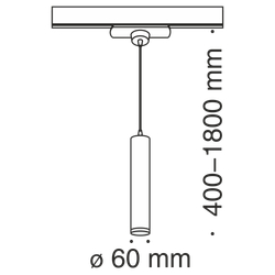 Трековый светильник Technical TR008-1-GU10-W