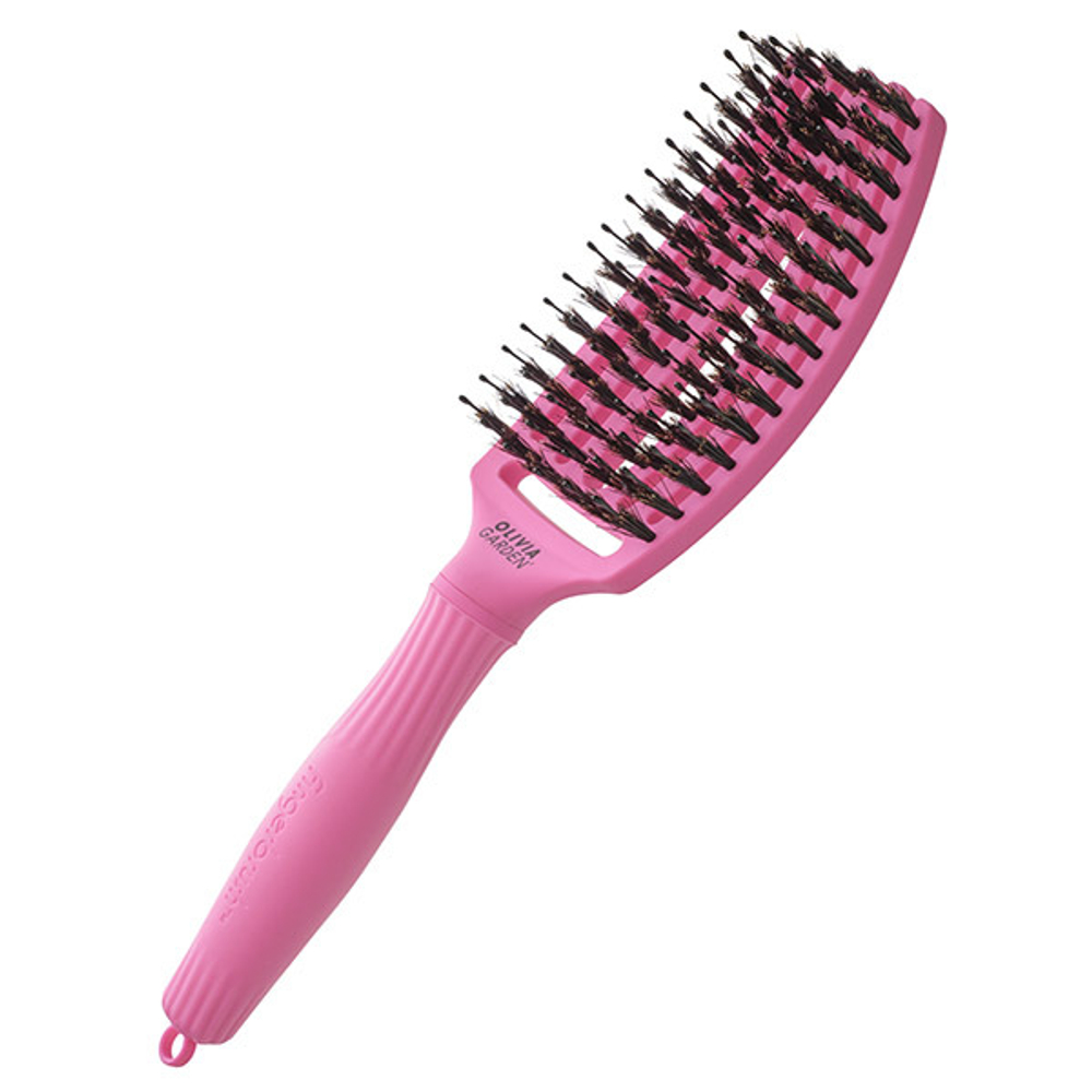 Olivia Garden Щетка Fingerbrush Boar&Nylon_2024 Bubble Pink ID1844