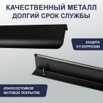 Ручка торцевая 128/148 мм черный матовый — купить в Якутске | Все для мебели