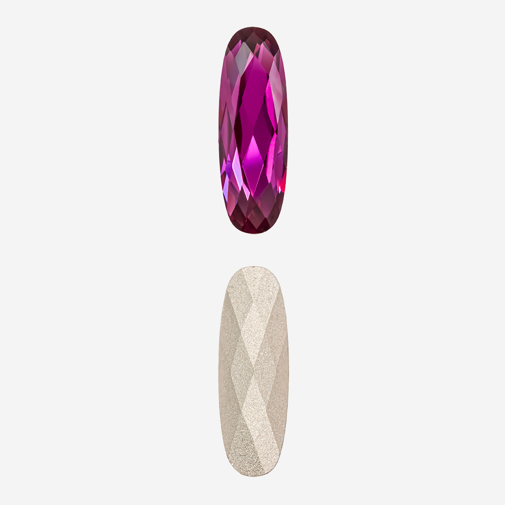 Кристалл Длинный Овал (Long Classical Oval), оттенок "Фуксия"/"Fuchsia", 21*7мм