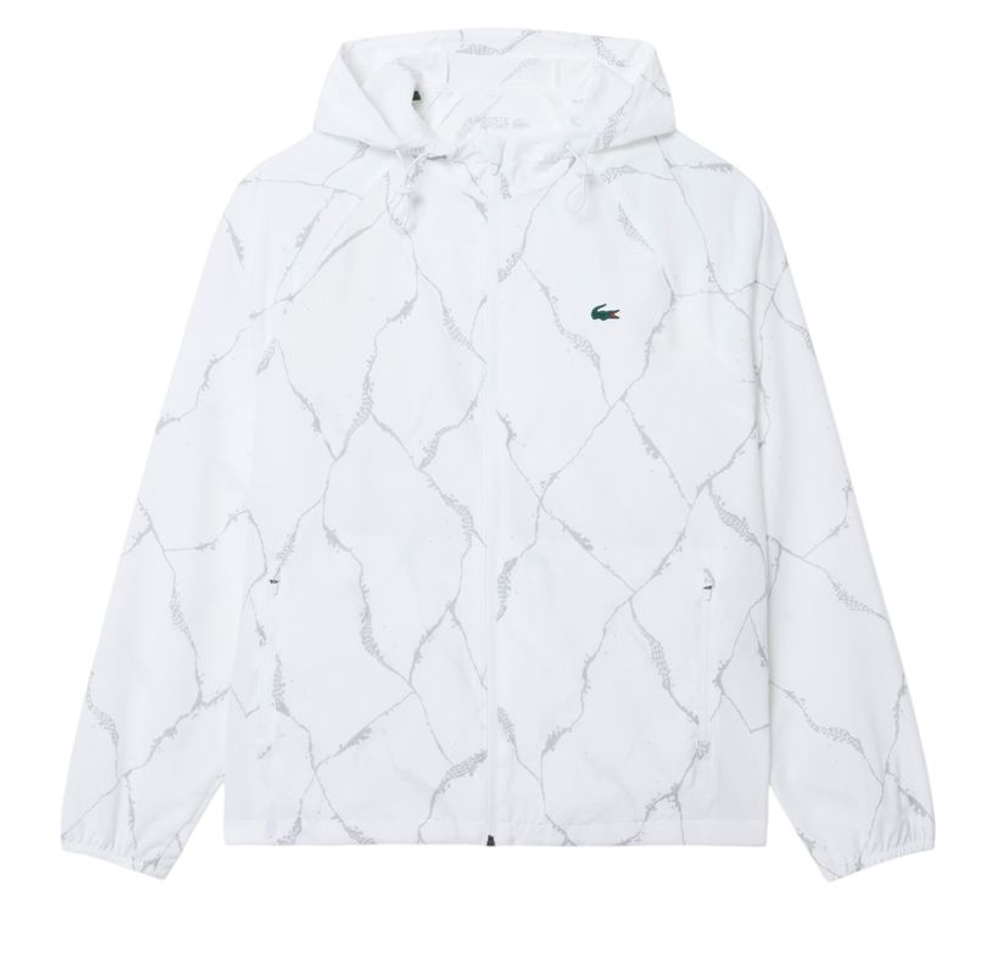 Куртка теннисная Lacoste Reflective Crocodile Print - white