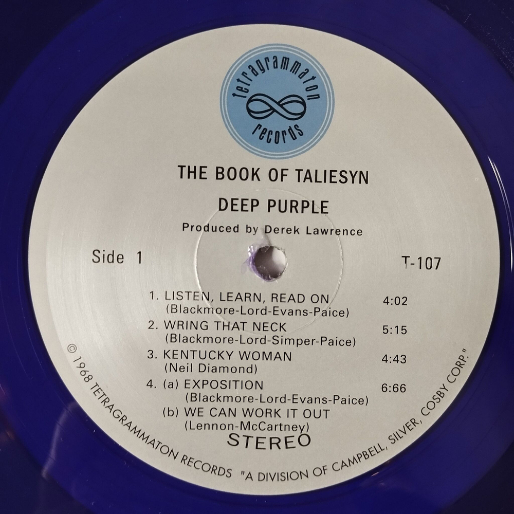 Винтажная виниловая пластинка LP Deep Purple The Book Of Taliesyn (USA 2006) (Purple Vinyl)