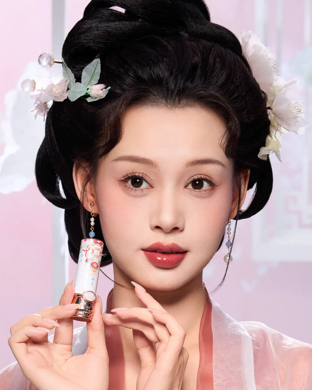 Блестящая помада Flower Knows Butterfly Cloud Collar Glossy Lipstick - C09 Camellia