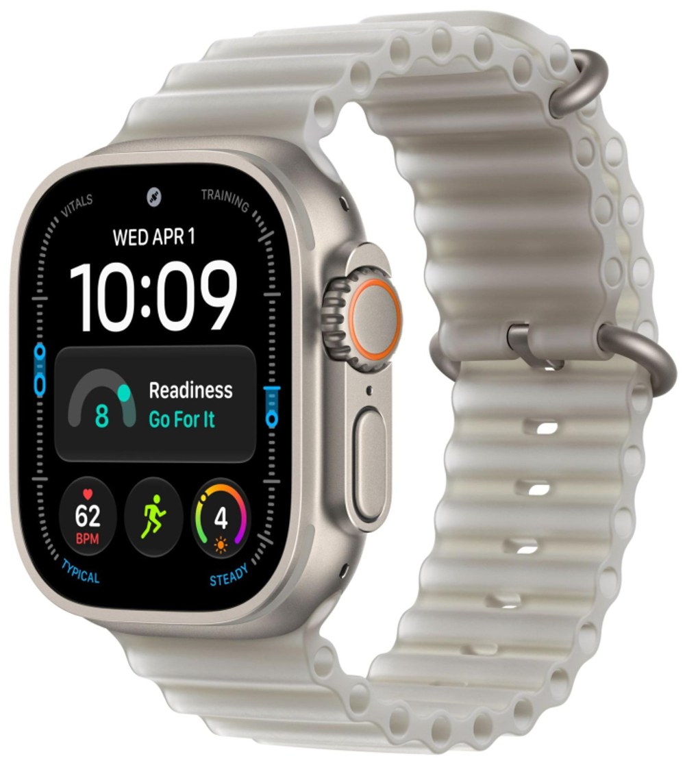 Умные часы Apple Watch Ultra 4 GPS+Cellular, 49 мм, Natural Titanium TransluGray Ocean Band