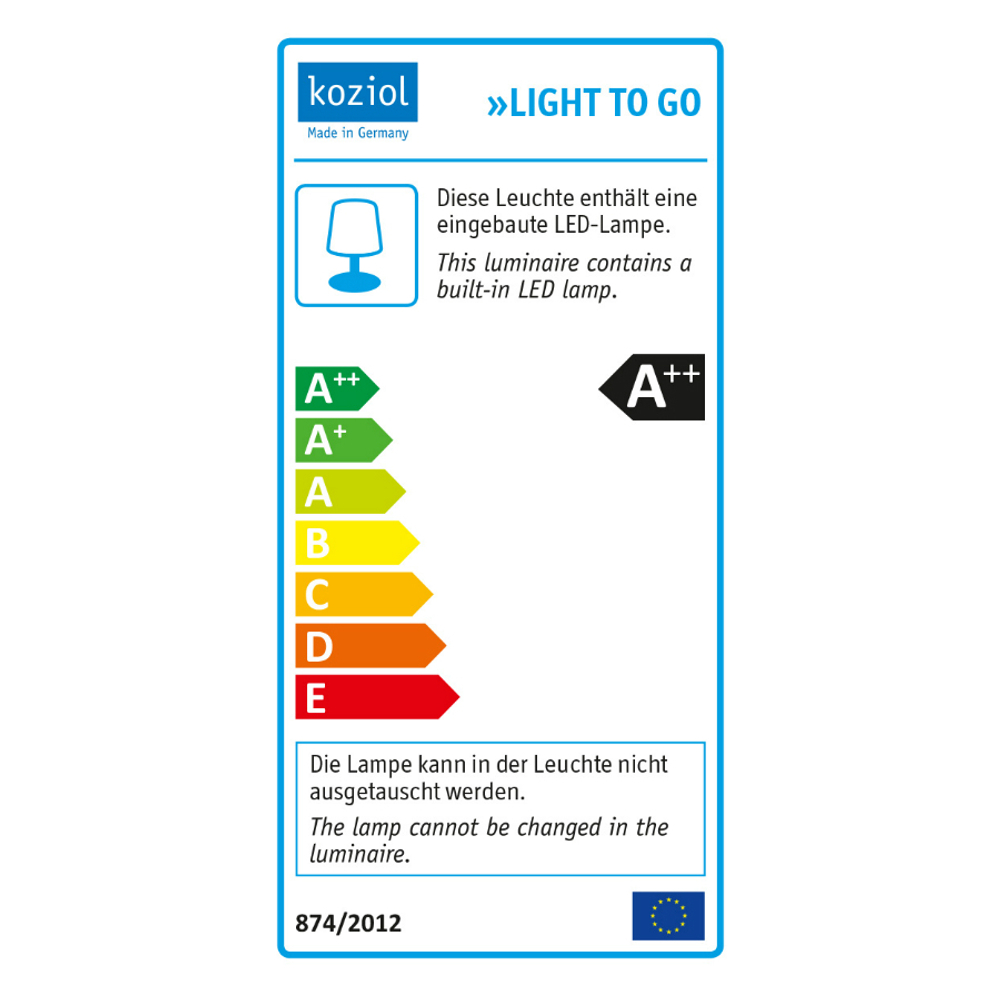 Лампа настольная light to go, organic, серая