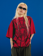 Женская футболка свободного кроя с принтом SPIDER-MAN - BERSHKA
