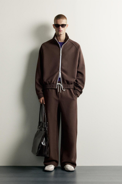 ZARA БРЮКИ RELAXED FIT, КОРИЧНЕВЫЙ