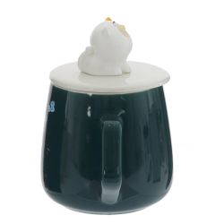 GAEM Кружка с крышкой и ложкой, 390 мл, L12,5 W9,5 H13 см
