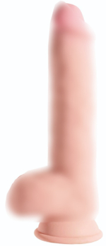 Фаллоимитатор King Cock Plus 10" Triple Density Fat Cock with Balls - Flesh Pipedream 572221PD