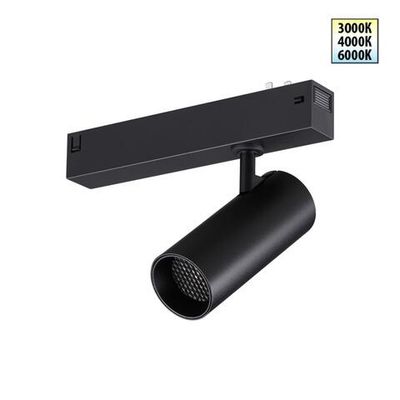 359956 PORT NT25 220 черный Трековый светильник с переключ. цв. темпер. IP20 LED 3000К\4000К\6000К 12W 90-240V VECTOR