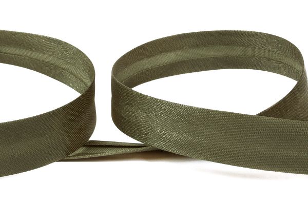 Косая бейка атласная 15 мм / 132±1 метра, 141 оливковый, Gamma GK-15P
