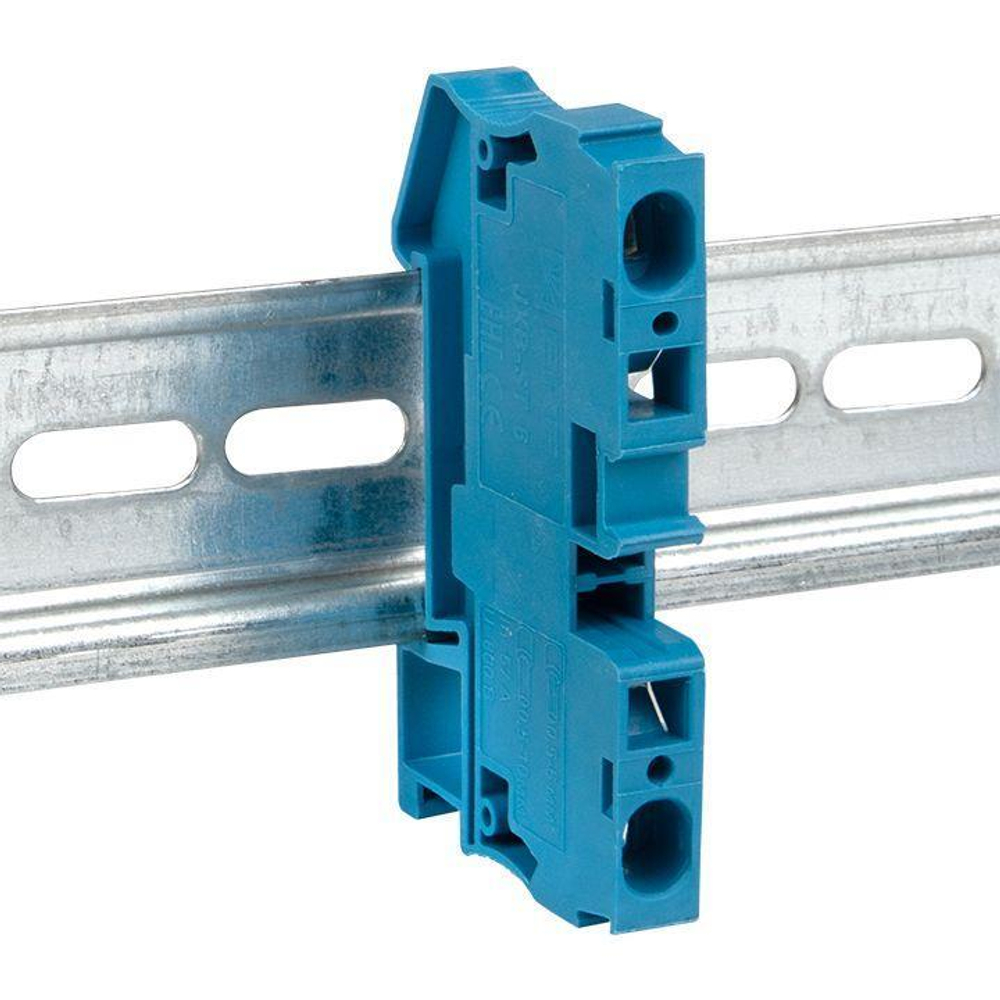 Колодка клеммная JXB-ST-6 52А пружинная син. EKF plc-jxb-st-6-blue