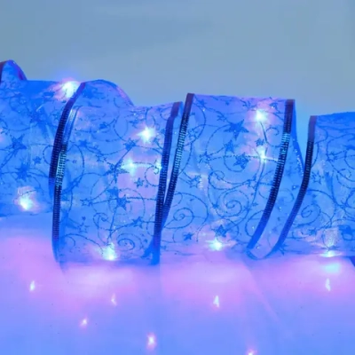 Гирлянда для дома ЛЕНТА ДЕКОРАТИВНАЯ «Волшебство» 2,0 м, 6 см, 20 ламп LED (на батарейках), Синий (подсветка синий)