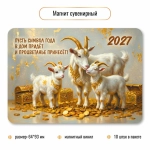 Магнит сувенирный 2027 символ года Процветание