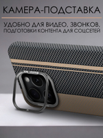 Дизайнерский чехол для IPHONE 15 PRO с камерой-подставкой и MagSafe