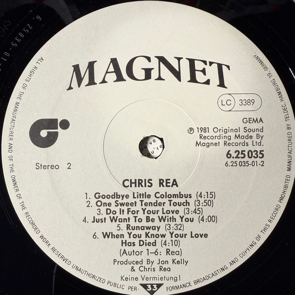Chris Rea ‎– Chris Rea (Германия 1981г.) T