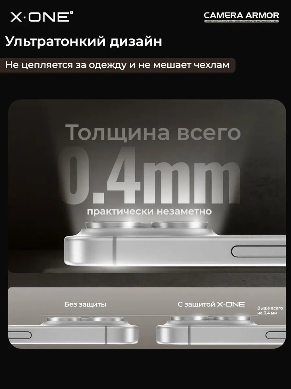 Сапфировое стекло на камеру X-ONE Camera Armor PRO для Apple iPhone 14 Pro/14 Pro Max, Colorful