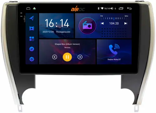 Магнитола для Toyota Camry 2014-2018 (USA) - AIROC 2K RI-1117U Android 12, Быстрая, QLed+2K, CarPlay, SIM-слот