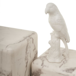 Приставной столик Pillar marble white S