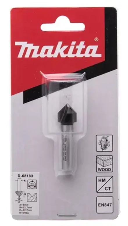 Фреза Makita D-68183 "Эконом", для V-пазов, диаметр хвостовика 8 мм