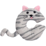 Игрушка для кошек мягкая «Котик», цвет серый, с пищалкой, 9,4*11,5см✦