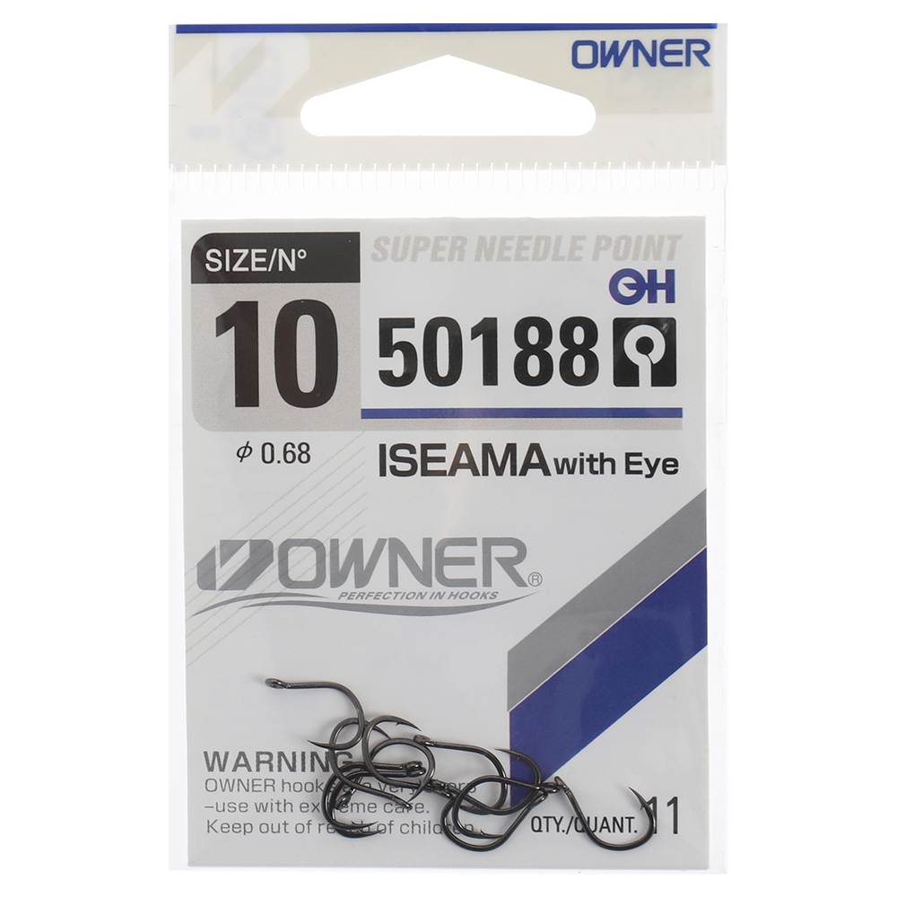 Крючок Owner с кольцом 50188 Iseama w/Eye -