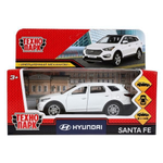 Модель ин. мет. "Hyundai Santafe" 12см, двери, багаж, белый, коробка SANTAFE-12-WH (Технопарк)