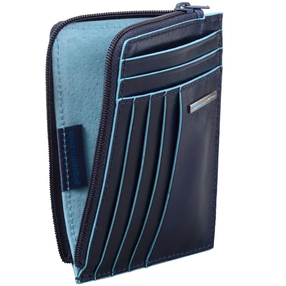 Чехол для кредитных карт Piquadro Blue Square синий кожа (PU1243B2SER/BLU)