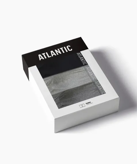 Трусы мужские боксеры (3шт), Atlantic 3MH-011, черный + серый меланж + темно-серый меланж