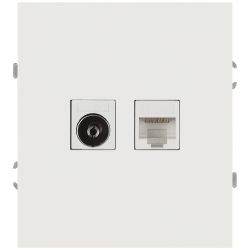 Розетка ЭРА Arktik 16-3110-08 комбинированная RJ45+TV белый матовый | Эра Arktik