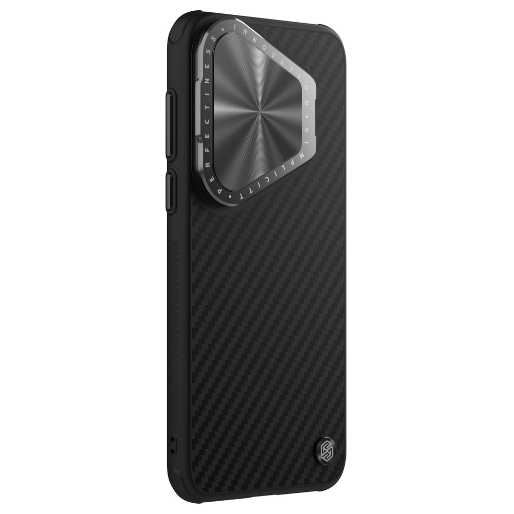 Чехол от Nillkin из арамидного карбона (кевлар) для Huawei Pura 70 Pro и Pura 70 Pro+, серия CarboProp Magnetic Case, с поддержкой беспроводной зарядки