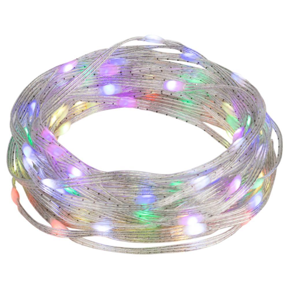 Светодиодная новогодняя гирлянда ЭРА ERASG -01 умная нить RGB 10 м управление через мобильное приложение | Гирлянды